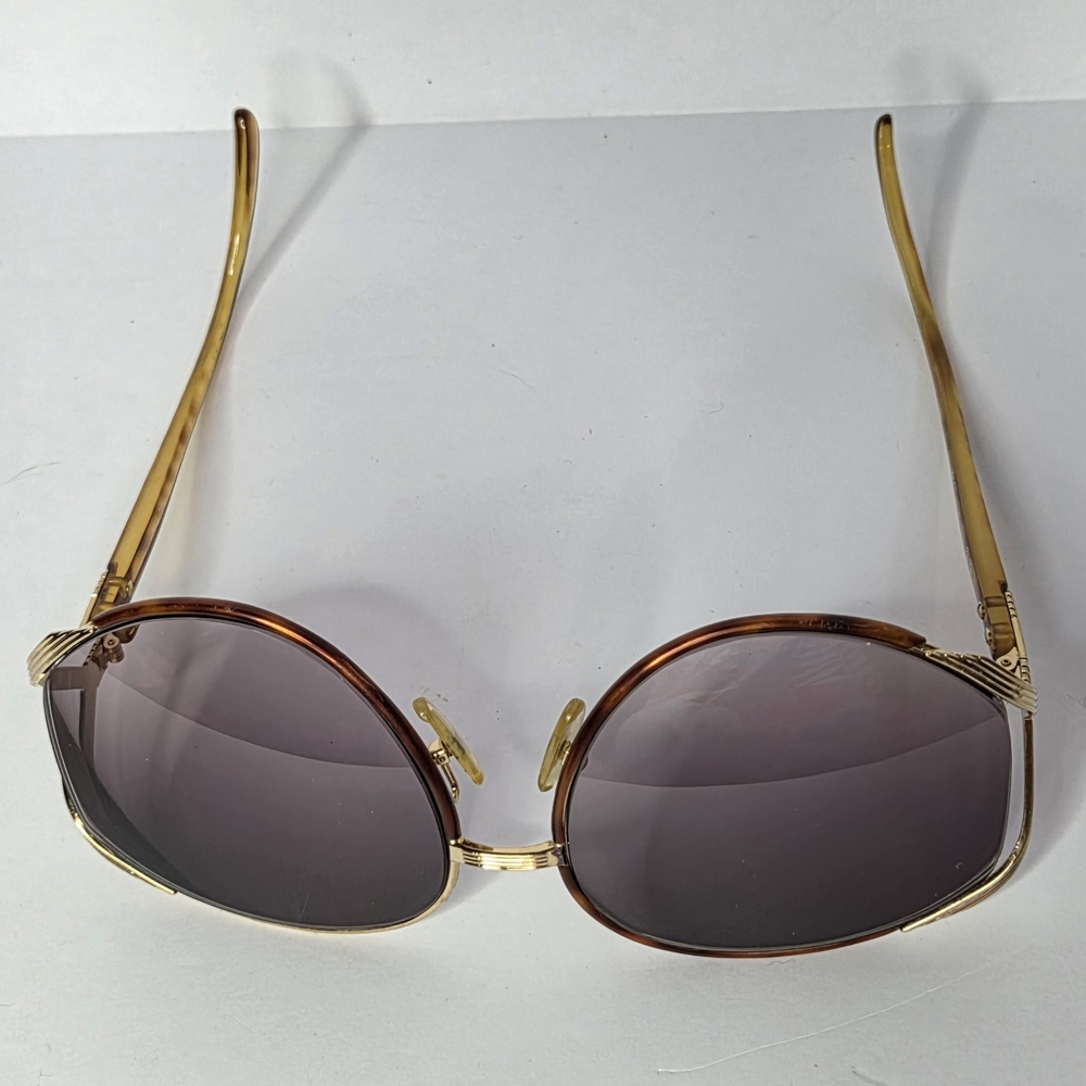 Dior Gradient Brown Shield Sunglasses with Gold Trim - Picture 11 of 15